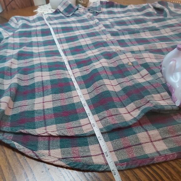Northern Vintage Plaid Flannel Fall Jewel Tone Button Down Shirt - Picture 9 of 9